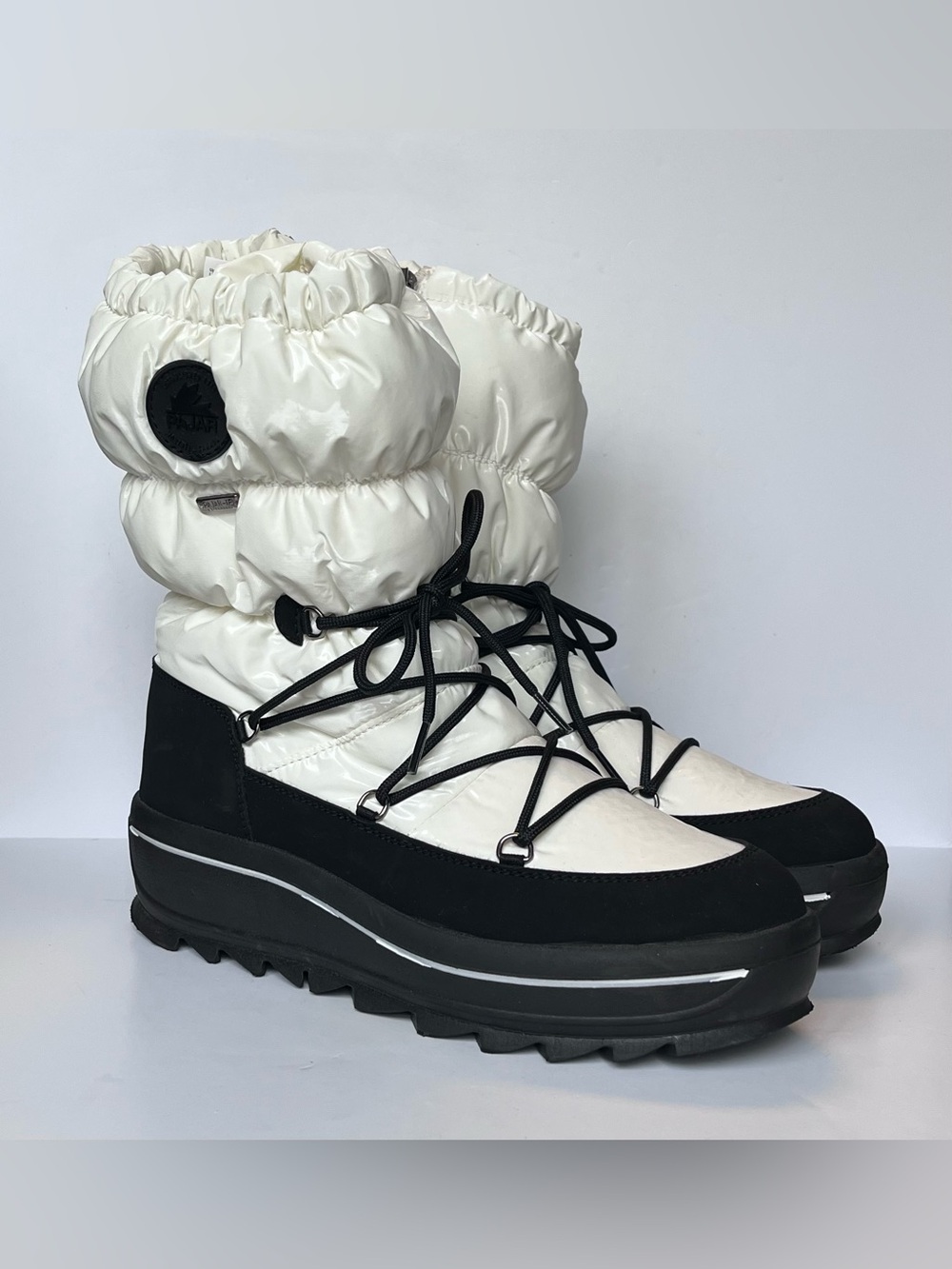 Pajar Canada White Puffer Snow Boots Winter Après Ski Women’s Size US 10 UK 41